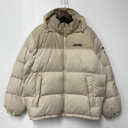 【中古品】【メンズ】 JEEP ジープ 4XE DOWN JACKET ダウン ジャケット アウター 146-261022-kh-09-izu サイズ：XL(105) カラー：ベージュ 万代Net店