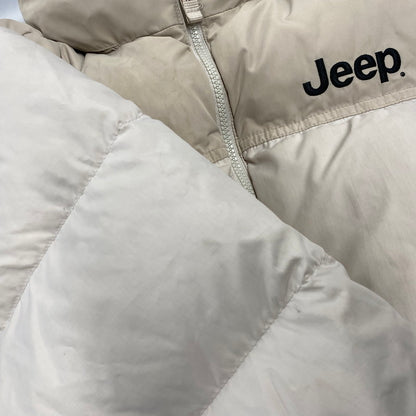【中古品】【メンズ】 JEEP ジープ 4XE DOWN JACKET ダウン ジャケット アウター 146-261022-kh-09-izu サイズ：XL(105) カラー：ベージュ 万代Net店