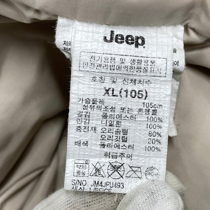 【中古品】【メンズ】 JEEP ジープ 4XE DOWN JACKET ダウン ジャケット アウター 146-261022-kh-09-izu サイズ：XL(105) カラー：ベージュ 万代Net店