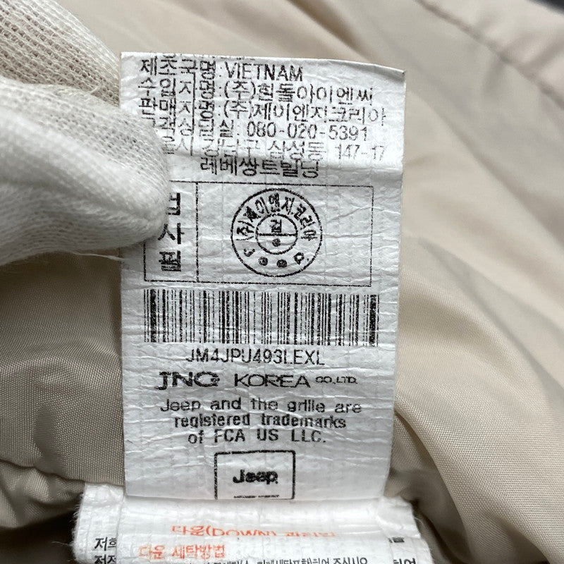 【中古品】【メンズ】 JEEP ジープ 4XE DOWN JACKET ダウン ジャケット アウター 146-261022-kh-09-izu サイズ：XL(105) カラー：ベージュ 万代Net店