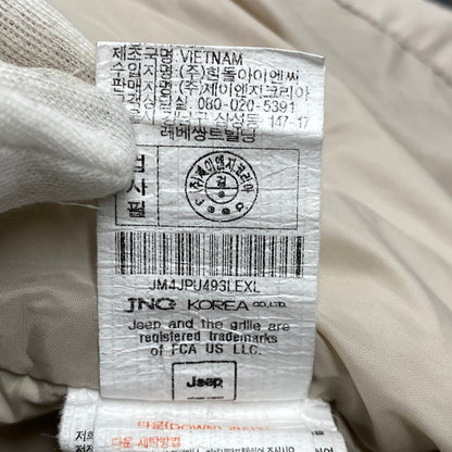 【中古品】【メンズ】 JEEP ジープ 4XE DOWN JACKET ダウン ジャケット アウター 146-261022-kh-09-izu サイズ：XL(105) カラー：ベージュ 万代Net店