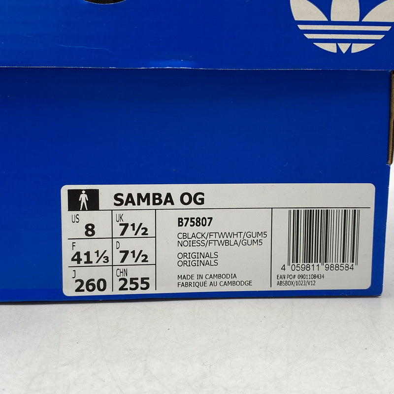 【中古品】【メンズ】 ADIDAS アディダス B75807 SAMBA OG サンバ オージー スニーカー 靴 161-261024-ms-18-izu サイズ：26ｃｍ カラー：CORE BLACK CLOUD WHITE GUM 万代Net店