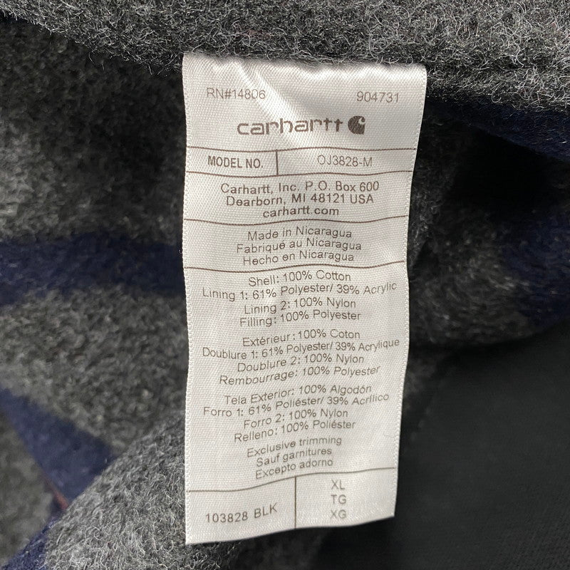 【中古美品】【メンズ】 CARHARTT カーハート 103828 BLK BLANKET-LINED DETROIT JACKET ブランケット ライニング デトロイトジャケット アウター 146-261022-kh-07-izu サイズ：XL カラー：ブラック 万代Net店