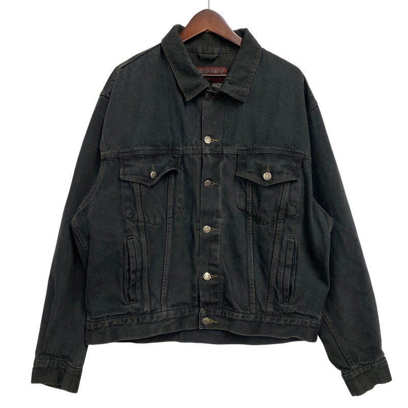 【中古品】【メンズ】 WRANGLER HERO ラングラー ヒーロー 後染め BLACK DDENIM JACKET ブラック デニム ジャケット アウター 146-261027-yn-03-izu サイズ：L カラー：ブラック 万代Net店