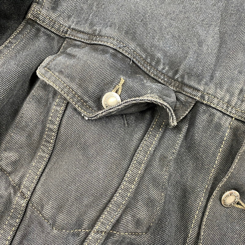 【中古品】【メンズ】 WRANGLER HERO ラングラー ヒーロー 後染め BLACK DDENIM JACKET ブラック デニム ジャケット アウター 146-261027-yn-03-izu サイズ：L カラー：ブラック 万代Net店