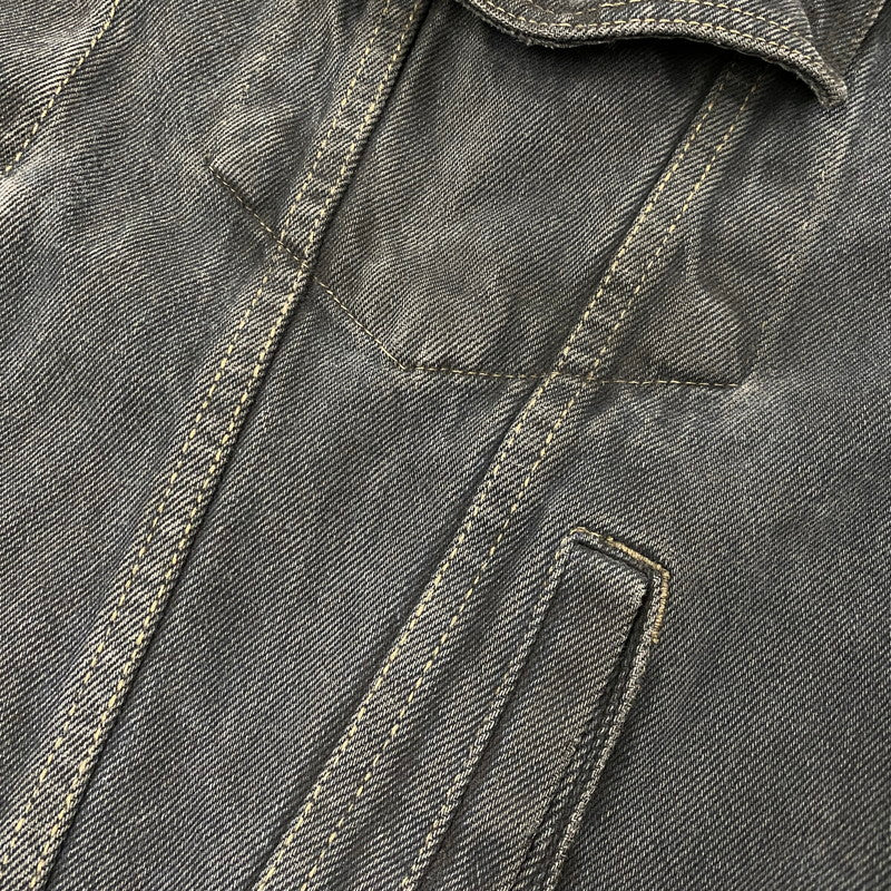 【中古品】【メンズ】 WRANGLER HERO ラングラー ヒーロー 後染め BLACK DDENIM JACKET ブラック デニム ジャケット アウター 146-261027-yn-03-izu サイズ：L カラー：ブラック 万代Net店