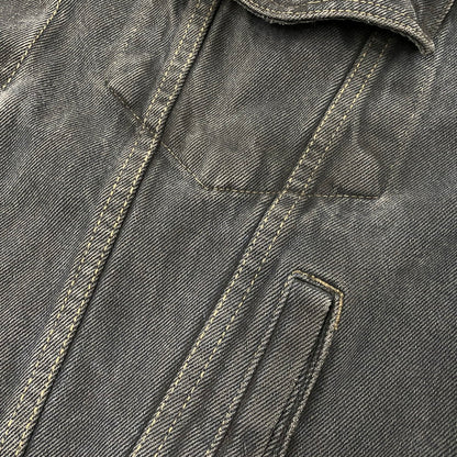 【中古品】【メンズ】 WRANGLER HERO ラングラー ヒーロー 後染め BLACK DDENIM JACKET ブラック デニム ジャケット アウター 146-261027-yn-03-izu サイズ：L カラー：ブラック 万代Net店