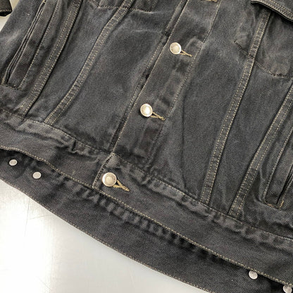 【中古品】【メンズ】 WRANGLER HERO ラングラー ヒーロー 後染め BLACK DDENIM JACKET ブラック デニム ジャケット アウター 146-261027-yn-03-izu サイズ：L カラー：ブラック 万代Net店