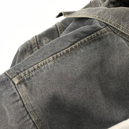 【中古品】【メンズ】 WRANGLER HERO ラングラー ヒーロー 後染め BLACK DDENIM JACKET ブラック デニム ジャケット アウター 146-261027-yn-03-izu サイズ：L カラー：ブラック 万代Net店