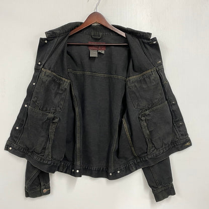 【中古品】【メンズ】 WRANGLER HERO ラングラー ヒーロー 後染め BLACK DDENIM JACKET ブラック デニム ジャケット アウター 146-261027-yn-03-izu サイズ：L カラー：ブラック 万代Net店