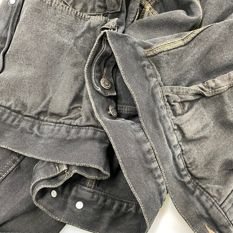 【中古品】【メンズ】 WRANGLER HERO ラングラー ヒーロー 後染め BLACK DDENIM JACKET ブラック デニム ジャケット アウター 146-261027-yn-03-izu サイズ：L カラー：ブラック 万代Net店