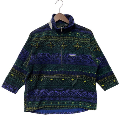 【中古品】【キッズ】 PATAGONIA パタゴニア USA製 AZTEC HALF ZIP SYNCHILLA JACKET アズテック ハーフジップ シンチラ ジャケット アウター 173-261022-kh-10-izu サイズ：KID'S 8 カラー：マルチ 万代Net店