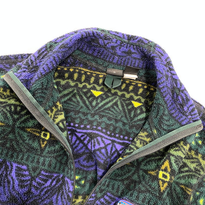 【中古品】【キッズ】 PATAGONIA パタゴニア USA製 AZTEC HALF ZIP SYNCHILLA JACKET アズテック ハーフジップ シンチラ ジャケット アウター 173-261022-kh-10-izu サイズ：KID'S 8 カラー：マルチ 万代Net店