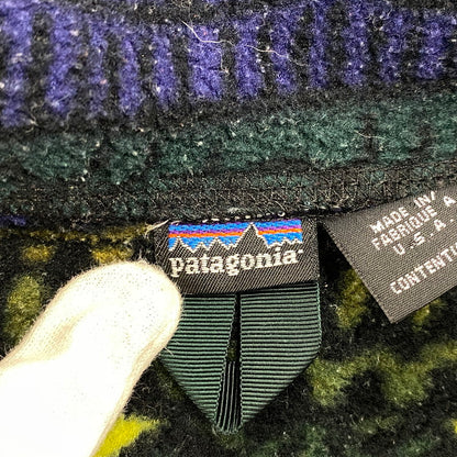 【中古品】【キッズ】 PATAGONIA パタゴニア USA製 AZTEC HALF ZIP SYNCHILLA JACKET アズテック ハーフジップ シンチラ ジャケット アウター 173-261022-kh-10-izu サイズ：KID'S 8 カラー：マルチ 万代Net店