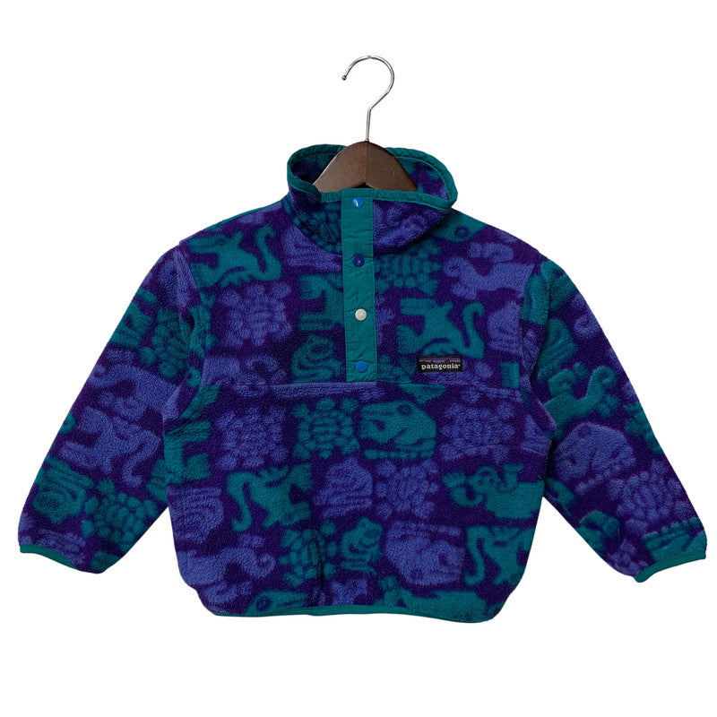 【中古品】【キッズ】 PATAGONIA パタゴニア USA製 MONSTER PATTERN SYNCHILLA SNAP T モンスター パターン シンチラ スナップT アウター 173-261022-yn-04-izu サイズ：KID'S6 カラー：マルチ 万代Net店