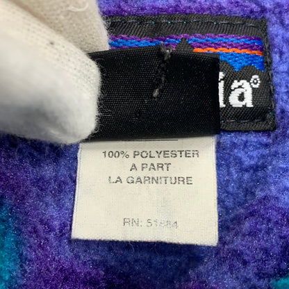 【中古品】【キッズ】 PATAGONIA パタゴニア USA製 MONSTER PATTERN SYNCHILLA SNAP T モンスター パターン シンチラ スナップT アウター 173-261022-yn-04-izu サイズ：KID'S6 カラー：マルチ 万代Net店