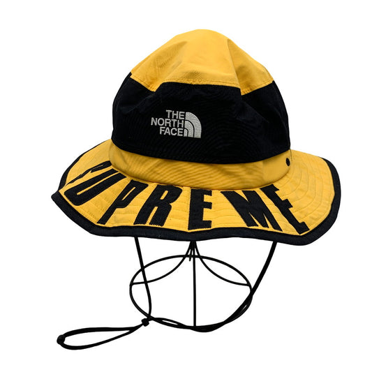 【中古品】【メンズ/レディース】 SUPREME シュプリーム×THE NORTH FACE ザ・ノースフェイス NN01904I ARC LOGO HORIZON BREEZE HAT ホライズン ブリーズ ハット 帽子 185-261021-kh-03-izu サイズ：L/G-XL/TG カラー：イエロー×ブラック 万代Net店
