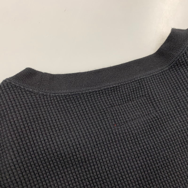 【中古品】【メンズ】 SUPREME シュプリーム 18AW PANEL STRIPE WAFFLE THERMAL パネル ストライプ ワッフル サーマル トップス 長袖 149-261027-ya-03-izu サイズ：M カラー：ブラック 万代Net店