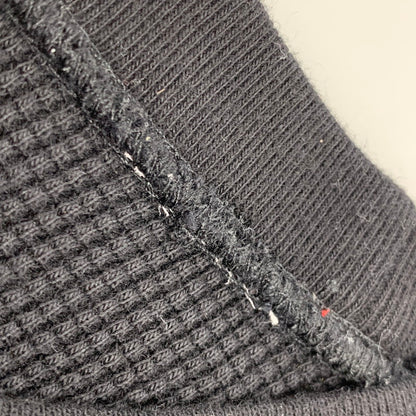 【中古品】【メンズ】 SUPREME シュプリーム 18AW PANEL STRIPE WAFFLE THERMAL パネル ストライプ ワッフル サーマル トップス 長袖 149-261027-ya-03-izu サイズ：M カラー：ブラック 万代Net店