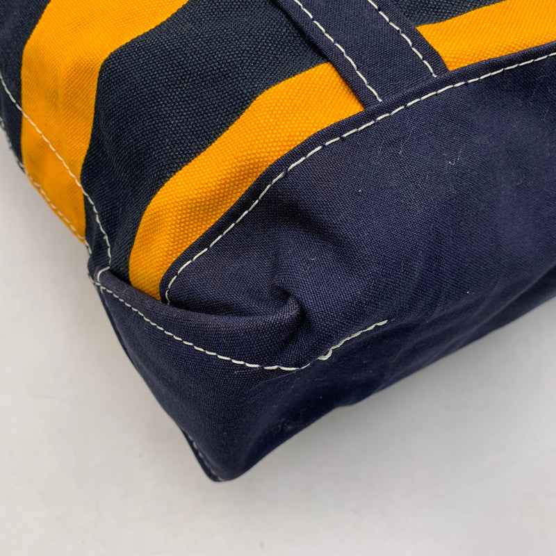 【中古品】【メンズ/レディース】 L.L.Bean エルエルビーン BOAT AND TOTE BAG ボート アンド トートバッグ USA製 188-261021-as-07-izu カラー：ネイビー×イエロー系 万代Net店