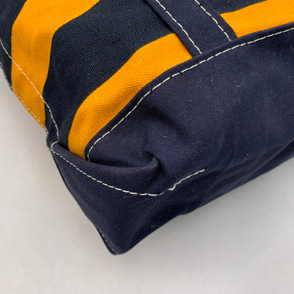 【中古品】【メンズ/レディース】 L.L.Bean エルエルビーン BOAT AND TOTE BAG ボート アンド トートバッグ USA製 188-261021-as-07-izu カラー：ネイビー×イエロー系 万代Net店