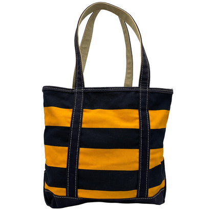 【中古品】【メンズ/レディース】 L.L.Bean エルエルビーン BOAT AND TOTE BAG ボート アンド トートバッグ USA製 188-261021-as-07-izu カラー：ネイビー×イエロー系 万代Net店