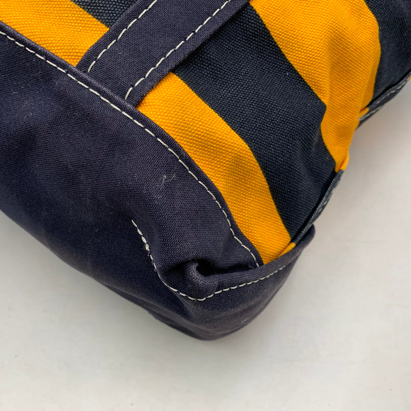 【中古品】【メンズ/レディース】 L.L.Bean エルエルビーン BOAT AND TOTE BAG ボート アンド トートバッグ USA製 188-261021-as-07-izu カラー：ネイビー×イエロー系 万代Net店