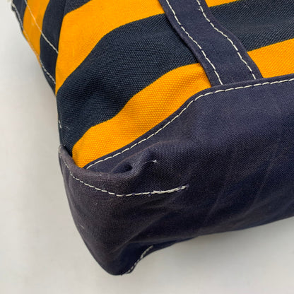 【中古品】【メンズ/レディース】 L.L.Bean エルエルビーン BOAT AND TOTE BAG ボート アンド トートバッグ USA製 188-261021-as-07-izu カラー：ネイビー×イエロー系 万代Net店