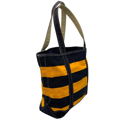 【中古品】【メンズ/レディース】 L.L.Bean エルエルビーン BOAT AND TOTE BAG ボート アンド トートバッグ USA製 188-261021-as-07-izu カラー：ネイビー×イエロー系 万代Net店