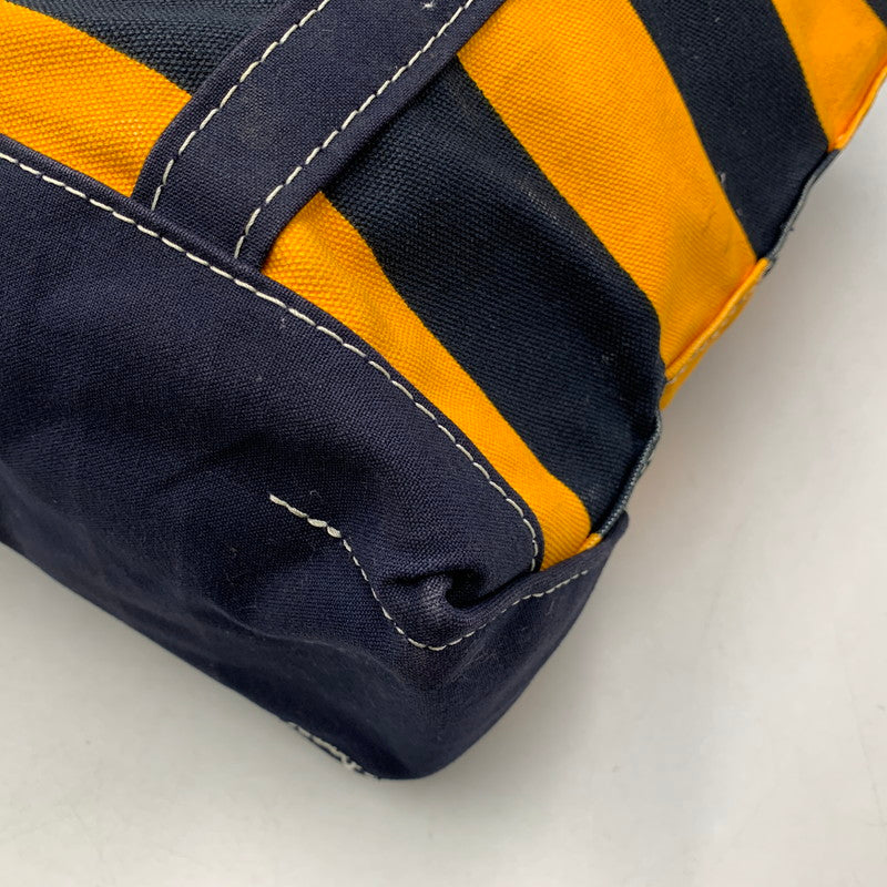 【中古品】【メンズ/レディース】 L.L.Bean エルエルビーン BOAT AND TOTE BAG ボート アンド トートバッグ USA製 188-261021-as-07-izu カラー：ネイビー×イエロー系 万代Net店