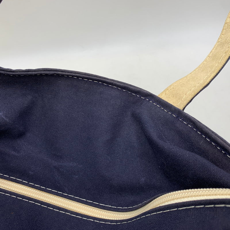 【中古品】【メンズ/レディース】 L.L.Bean エルエルビーン BOAT AND TOTE BAG ボート アンド トートバッグ USA製 188-261021-as-07-izu カラー：ネイビー×イエロー系 万代Net店