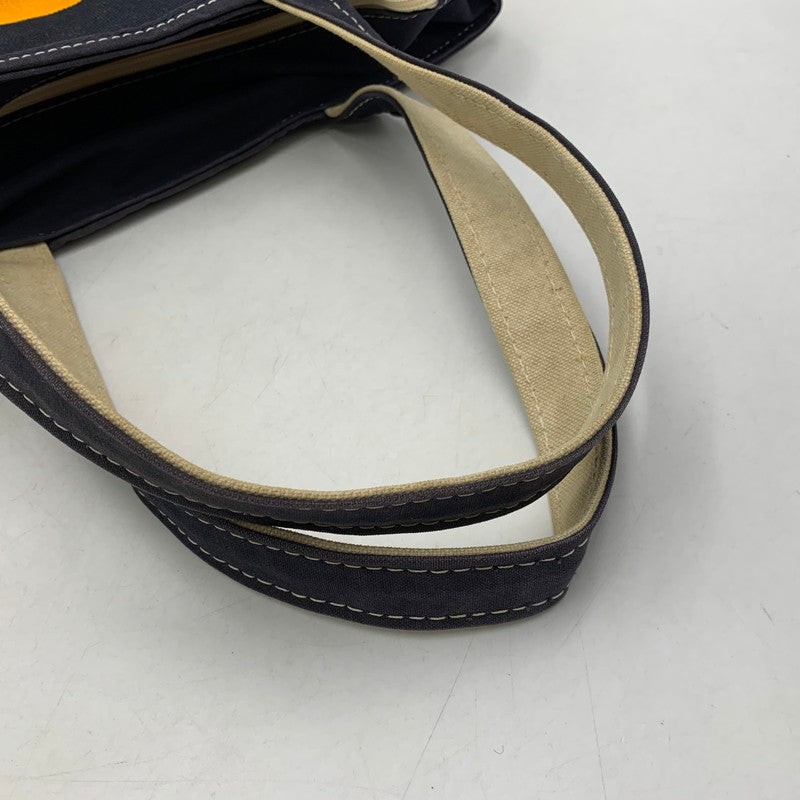【中古品】【メンズ/レディース】 L.L.Bean エルエルビーン BOAT AND TOTE BAG ボート アンド トートバッグ USA製 188-261021-as-07-izu カラー：ネイビー×イエロー系 万代Net店