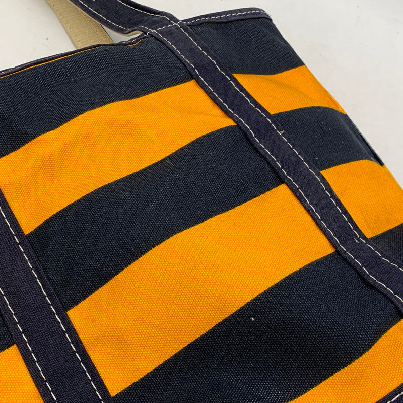 【中古品】【メンズ/レディース】 L.L.Bean エルエルビーン BOAT AND TOTE BAG ボート アンド トートバッグ USA製 188-261021-as-07-izu カラー：ネイビー×イエロー系 万代Net店