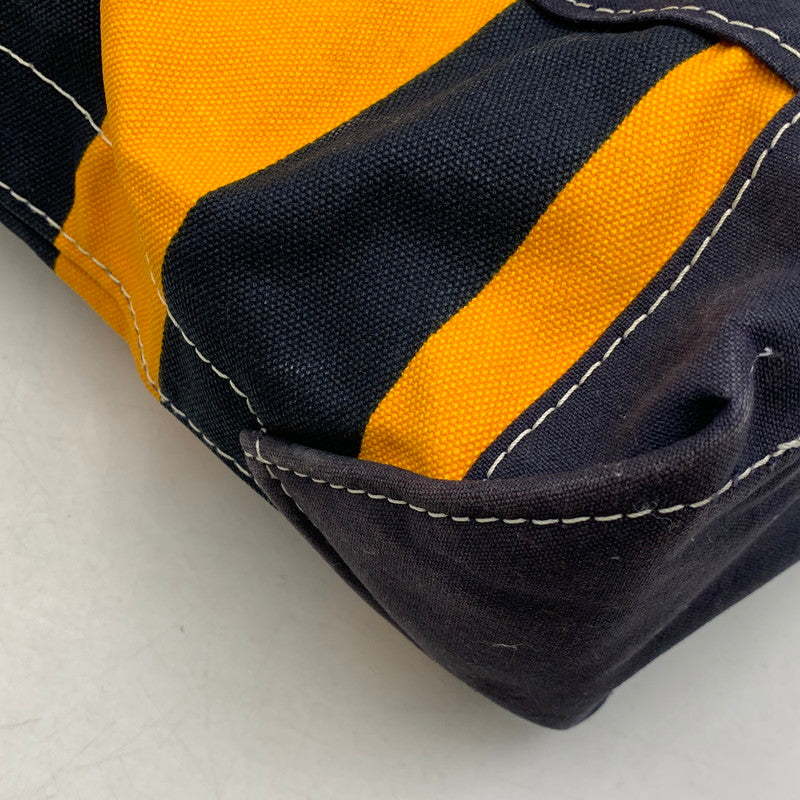 【中古品】【メンズ/レディース】 L.L.Bean エルエルビーン BOAT AND TOTE BAG ボート アンド トートバッグ USA製 188-261021-as-07-izu カラー：ネイビー×イエロー系 万代Net店