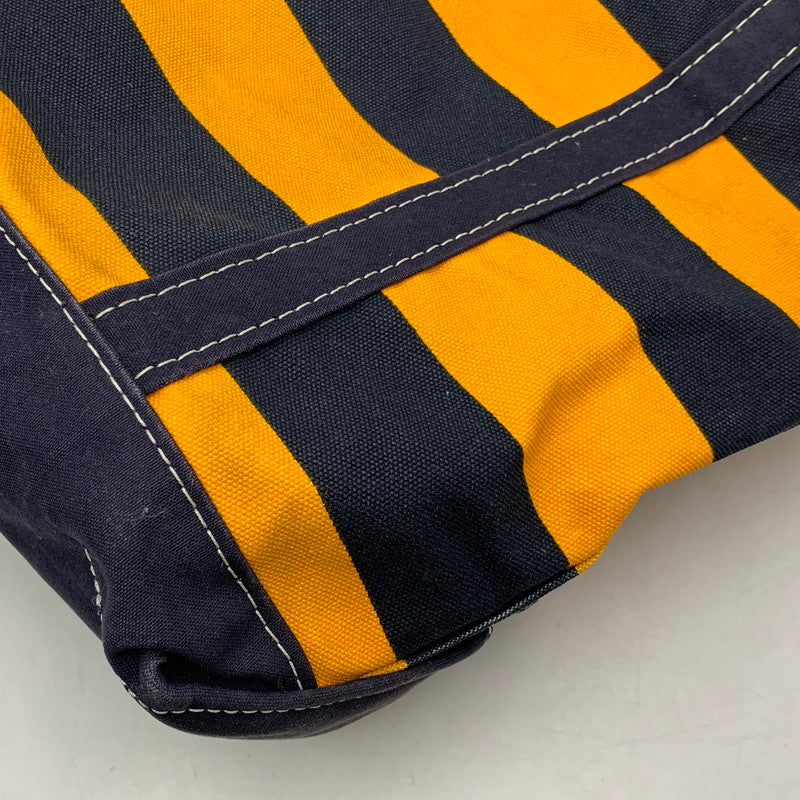 【中古品】【メンズ/レディース】 L.L.Bean エルエルビーン BOAT AND TOTE BAG ボート アンド トートバッグ USA製 188-261021-as-07-izu カラー：ネイビー×イエロー系 万代Net店
