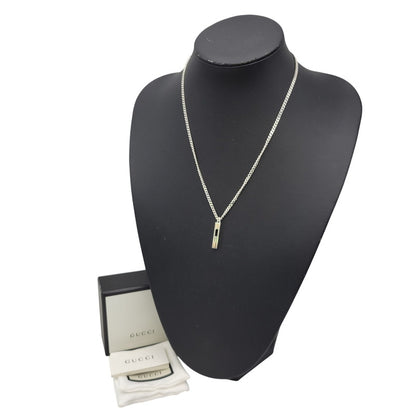 【中古品】【メンズ/レディース】 GUCCI グッチ カットアウトGバー ネックレス アクセサリー 182-261023-ay-03-izu カラー：シルバー 万代Net店