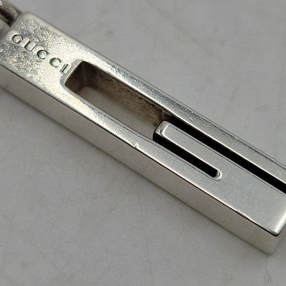 【中古品】【メンズ/レディース】 GUCCI グッチ カットアウトGバー ネックレス アクセサリー 182-261023-ay-03-izu カラー：シルバー 万代Net店