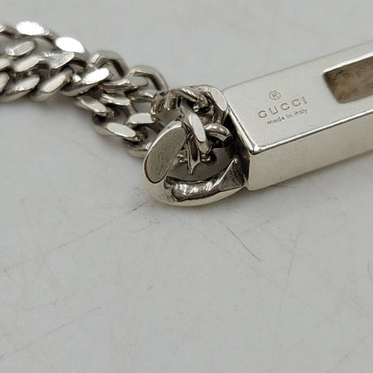 【中古品】【メンズ/レディース】 GUCCI グッチ カットアウトGバー ネックレス アクセサリー 182-261023-ay-03-izu カラー：シルバー 万代Net店