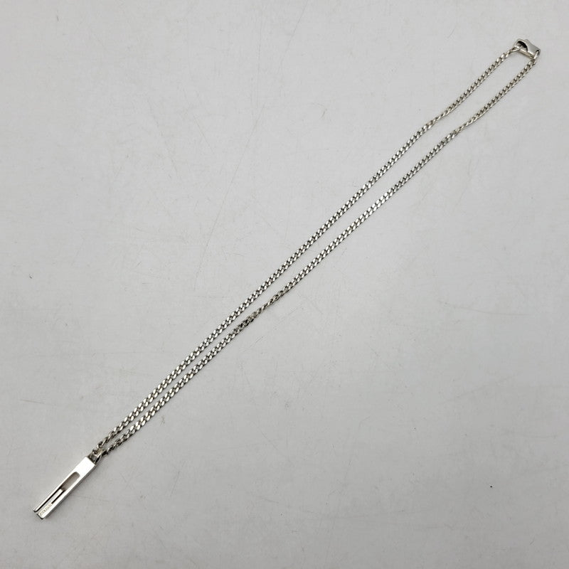 【中古品】【メンズ/レディース】 GUCCI グッチ カットアウトGバー ネックレス アクセサリー 182-261023-ay-03-izu カラー：シルバー 万代Net店
