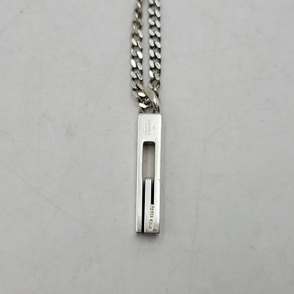 【中古品】【メンズ/レディース】 GUCCI グッチ カットアウトGバー ネックレス アクセサリー 182-261023-ay-03-izu カラー：シルバー 万代Net店