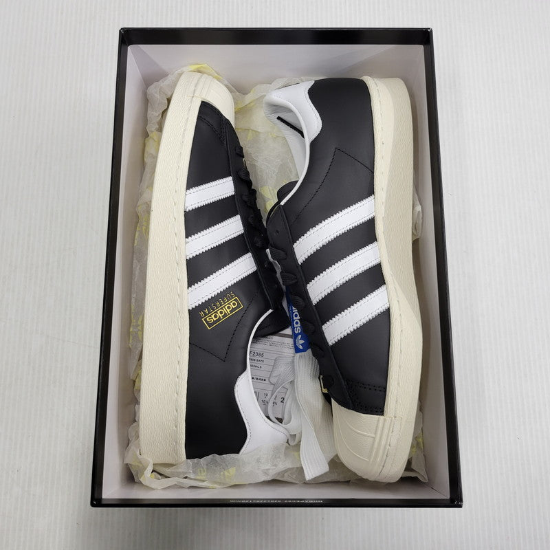 【中古美品】【メンズ】 adidas アディダス × A BATHING APE アベイシングエイプ SUPER STAR 80S IF2385 スーパースター 80S コラボ スニーカー シューズ 靴 161-261023-ay-04-izu サイズ：28.5cm カラー：BLACK/WHITE 万代Net店