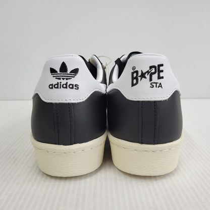 【中古美品】【メンズ】 adidas アディダス × A BATHING APE アベイシングエイプ SUPER STAR 80S IF2385 スーパースター 80S コラボ スニーカー シューズ 靴 161-261023-ay-04-izu サイズ：28.5cm カラー：BLACK/WHITE 万代Net店