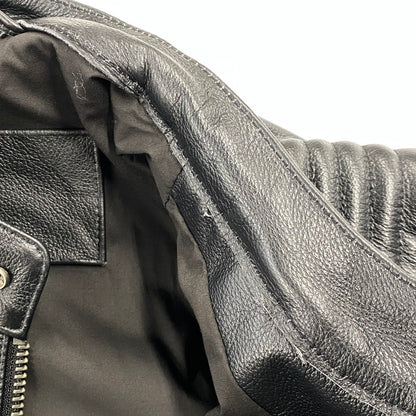 【中古品】【メンズ】 HARLEYDIEREI LEATHER SKULL RIDERS JACKET レザー スカル ライダース ジャケット アウター 145-261022-kh-06-izu サイズ：2Xl カラー：ブラック 万代Net店
