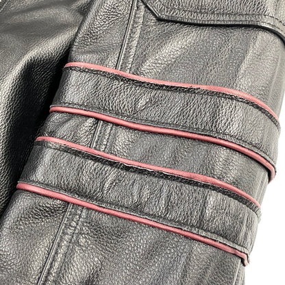 【中古品】【メンズ】 HARLEYDIEREI LEATHER SKULL RIDERS JACKET レザー スカル ライダース ジャケット アウター 145-261022-kh-06-izu サイズ：2Xl カラー：ブラック 万代Net店
