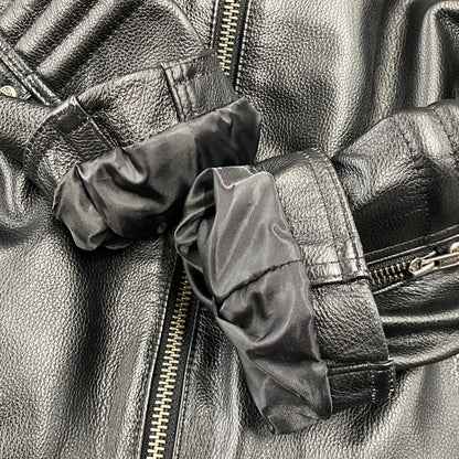 【中古品】【メンズ】 HARLEYDIEREI LEATHER SKULL RIDERS JACKET レザー スカル ライダース ジャケット アウター 145-261022-kh-06-izu サイズ：2Xl カラー：ブラック 万代Net店
