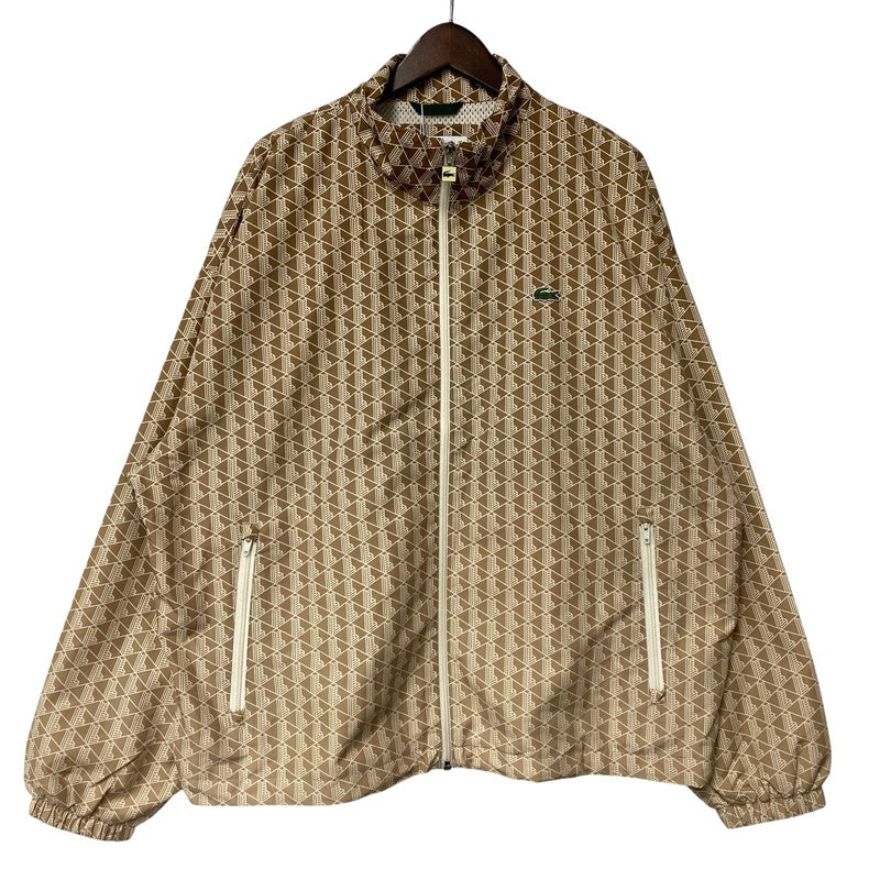 【中古美品】【メンズ】 LACOSTE ラコステ BH5943 BACK PRINT MONOGRAM TRACK JACKET バックプリント モノグラム トラック ジャケット アウター 147-261022-kh-02-izu サイズ：54 カラー：ブラウン 万代Net店