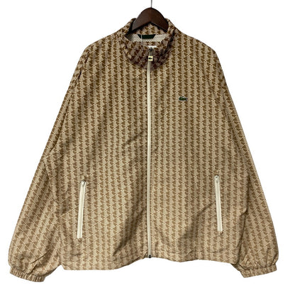 【中古美品】【メンズ】 LACOSTE ラコステ BH5943 BACK PRINT MONOGRAM TRACK JACKET バックプリント モノグラム トラック ジャケット アウター 147-261022-kh-02-izu サイズ：54 カラー：ブラウン 万代Net店