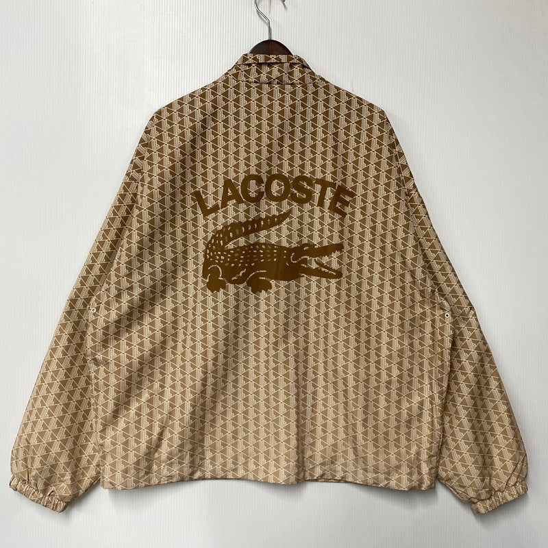【中古美品】【メンズ】 LACOSTE ラコステ BH5943 BACK PRINT MONOGRAM TRACK JACKET バックプリント モノグラム トラック ジャケット アウター 147-261022-kh-02-izu サイズ：54 カラー：ブラウン 万代Net店