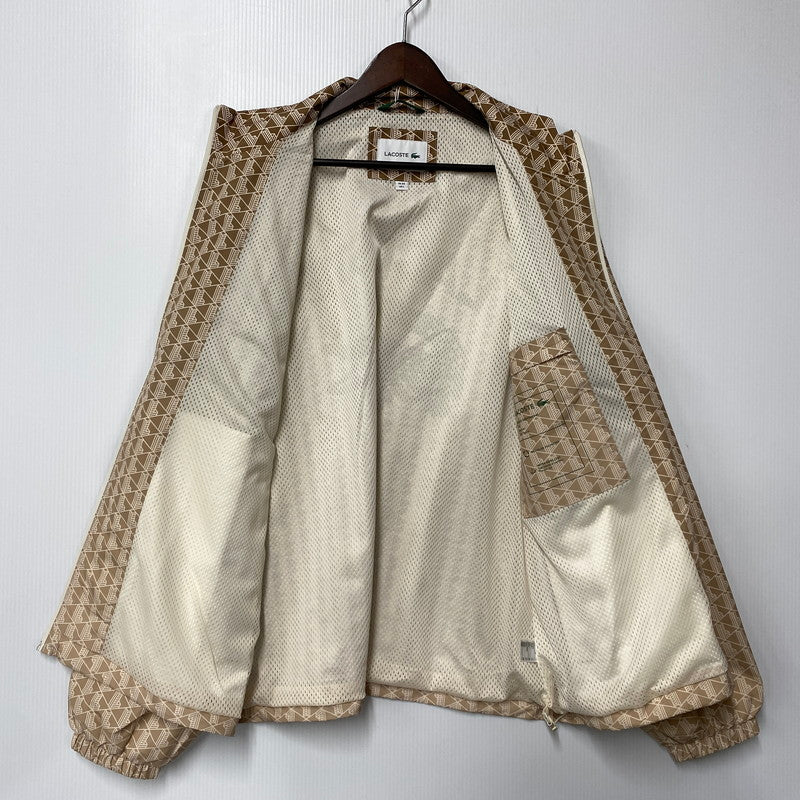 【中古美品】【メンズ】 LACOSTE ラコステ BH5943 BACK PRINT MONOGRAM TRACK JACKET バックプリント モノグラム トラック ジャケット アウター 147-261022-kh-02-izu サイズ：54 カラー：ブラウン 万代Net店