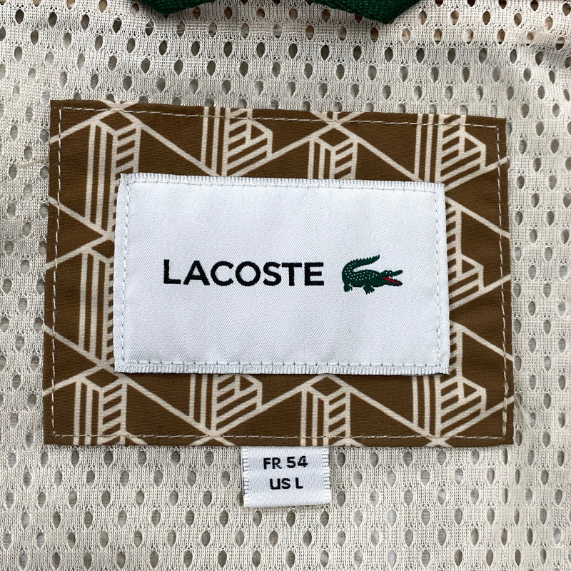 【中古美品】【メンズ】 LACOSTE ラコステ BH5943 BACK PRINT MONOGRAM TRACK JACKET バックプリント モノグラム トラック ジャケット アウター 147-261022-kh-02-izu サイズ：54 カラー：ブラウン 万代Net店